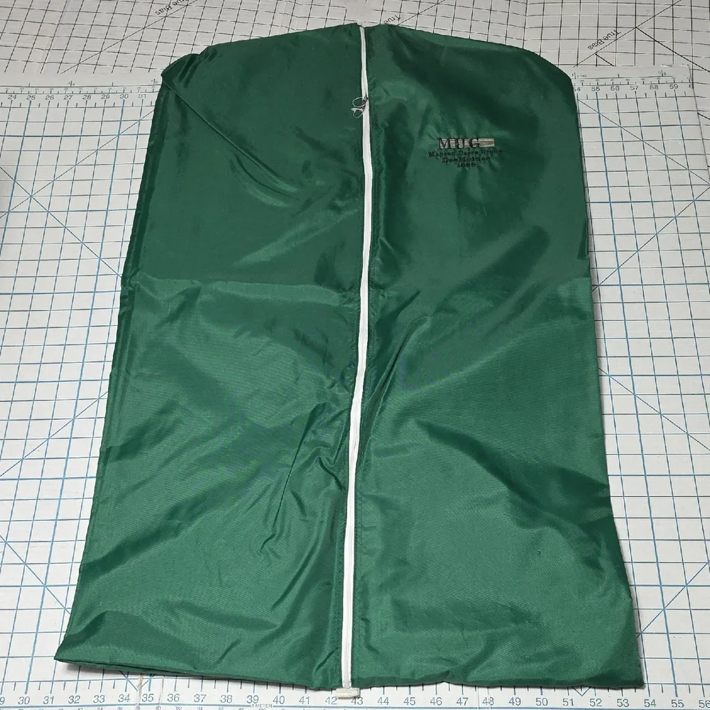 Vinyl Zippered Garment Cover Bag |‎ Green, 36